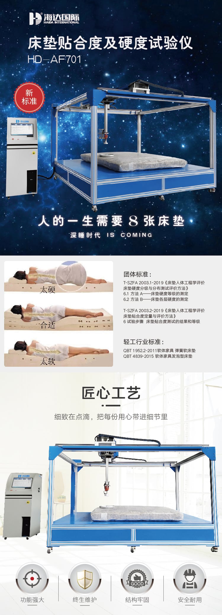 HD-AF701床垫贴合度及硬度试验仪详情页1 HD-AF701床垫贴合度及硬度试验仪详情页1